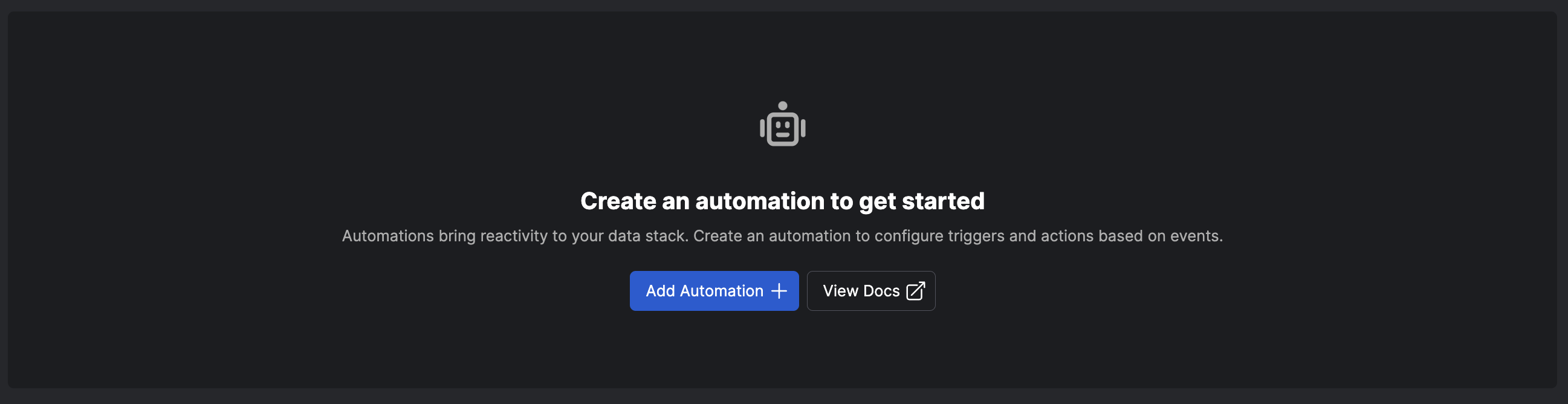 Automations page